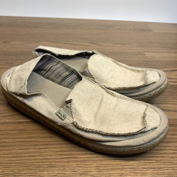 Sanuk Women's Size 10 Donna Aerokush Natural Loafers Slip On Shoes 1131730 - Picture 1 of 11